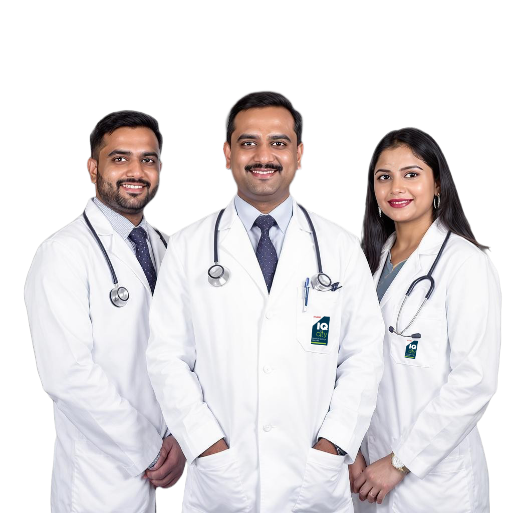 Group of three doctors