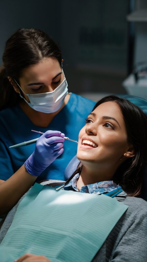 Medical students observing a procedure