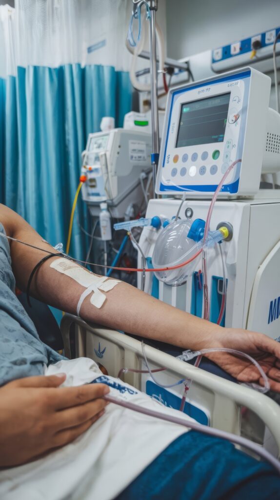 Medical students observing a procedure